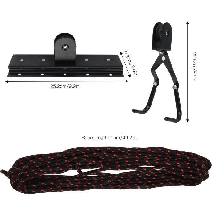 Ceiling Mount - CET - Bicycle Hanger - Black - Space-saving - Practical