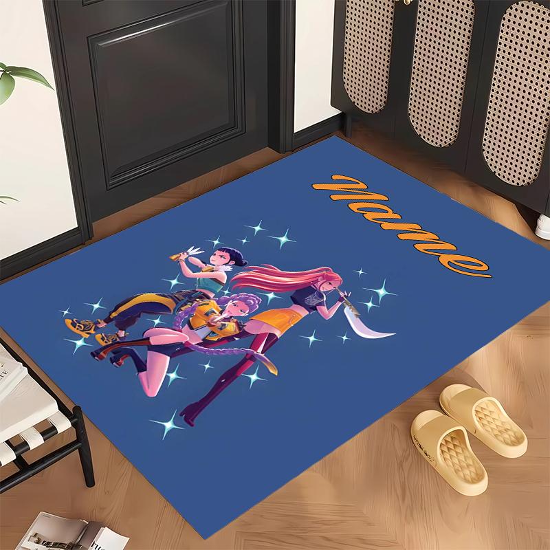 HUNTRIX (1) Personalized Name Office Carpet Stylish Decor for Living Room Bedroom Kitchen