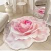 Französische Stil Wohnzimmer Dekoration Blumen Teppich Leichter Luxus Spiegel Bodenmatte Mädchenhafter Teppich für Schlafzimmer Zuhause Unregelmäßige Form Teppich