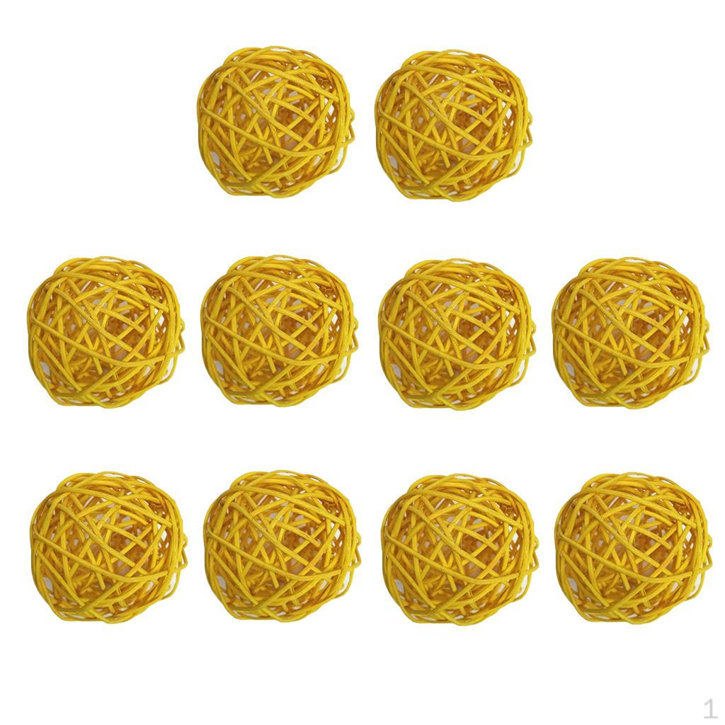 10 Pcs Rattan Vine Ball Twig Orbs Balls Wicker 5 CM