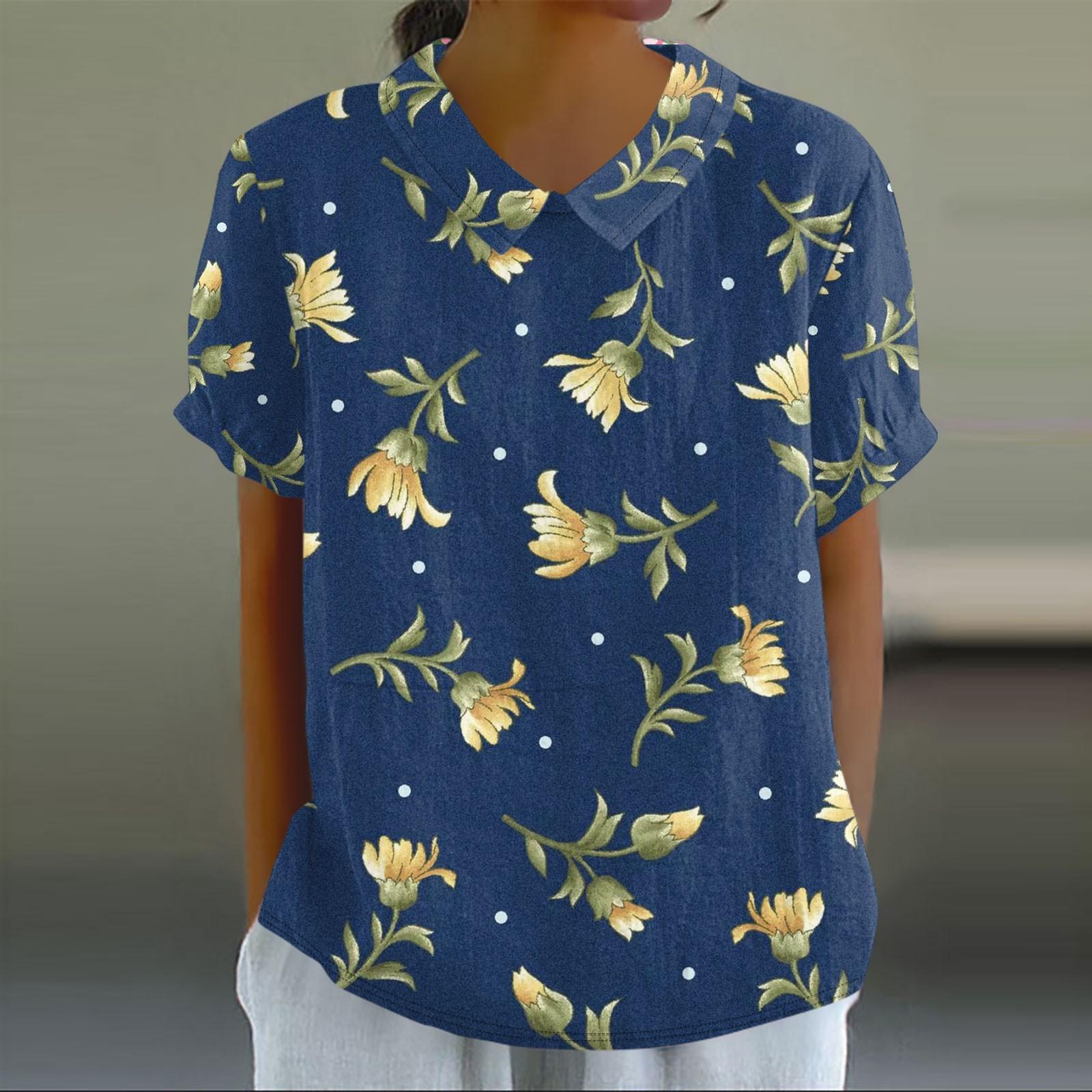 

Топи для жінок Топи з короткими рукавами Жіноча блузка Літні топи Жіноча легка блузка Топи Повсякденний пуловер Футболка Базова сорочка XXXL