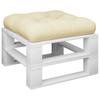 vidaXL Palettenkissen Creme 60x60x12 cm Stoff