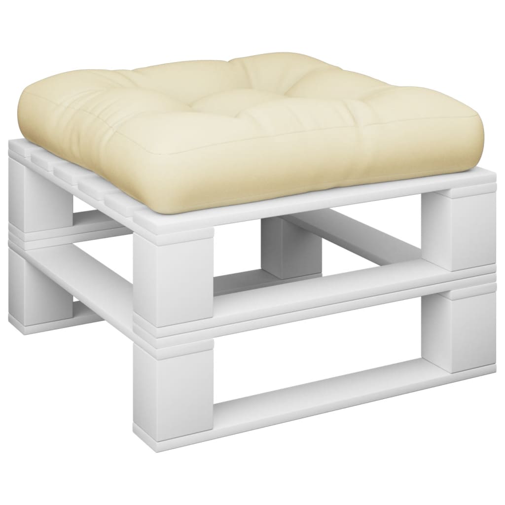 vidaXL Palettenkissen Creme 60x60x12 cm Stoff