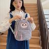 Cartoon Labubu Lovely Plush Backpack Girl Heart Large Capacity Outward Commuting Shoulders Bag Kids Birthday Gift