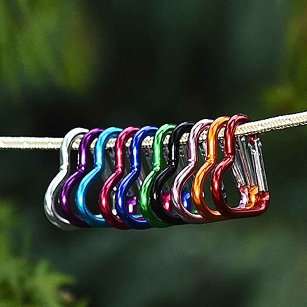 Aluminiumlegierung Outdoor Herzform Karabiner Schlüsselanhänger Clip Ringe Kletterclips Federkarabinerhaken Langlebiger Karabiner