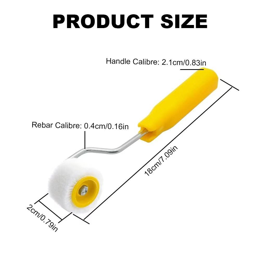 Plastic Mini Paint Rollers Ergonomic Design Small Paint Brushes Wool Roller Brush  Ceilings