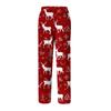 Men's Drawstring Pocket Flannel  Pants Homewear Sleep Pants