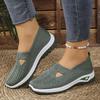 TEMU Übergrößen Freizeit-Loafer: Bequeme atmungsaktive Strick-Mesh-Schlupfschuhe für Mütter