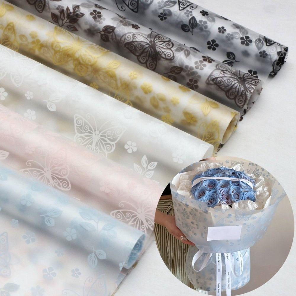

20Pcs Waterproof Butterfly Floral Wrapping Paper Butterfly Patterned Gift Packaging Paper Gifts золотий