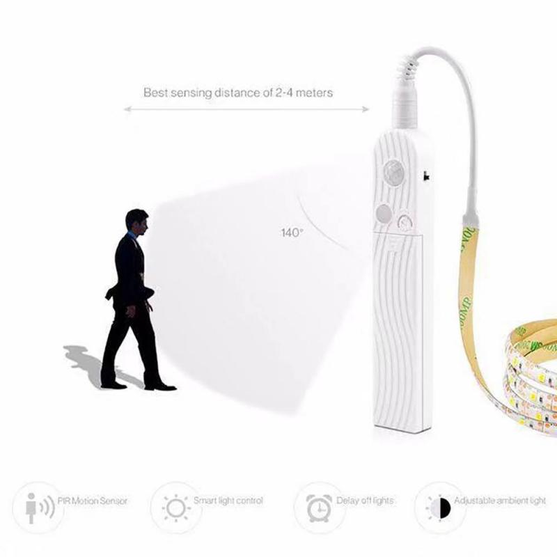 LED Strip Light USB 5V Automatic Power Saving Motion Sensor Built In Timer For Living Room Bedroom 1/2/3M