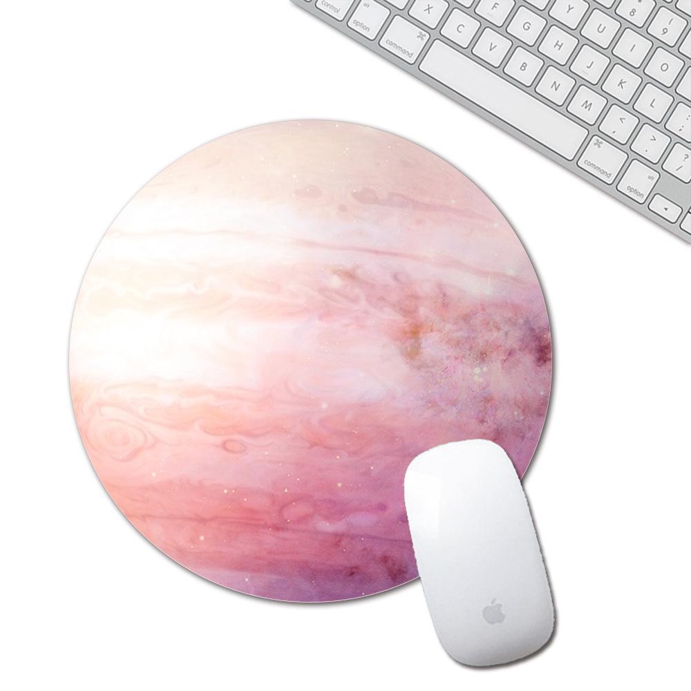 Starry Sky Round Rubber Mouse Pad for Office & Notebook Computers