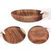 Wooden Salad Bowl Acacia Wood Serving Bowl, Fruit Bowl, Perfect for Salad, Vegetables and Fruit,Single Salad Bowl Tableware Kitchen Supplies