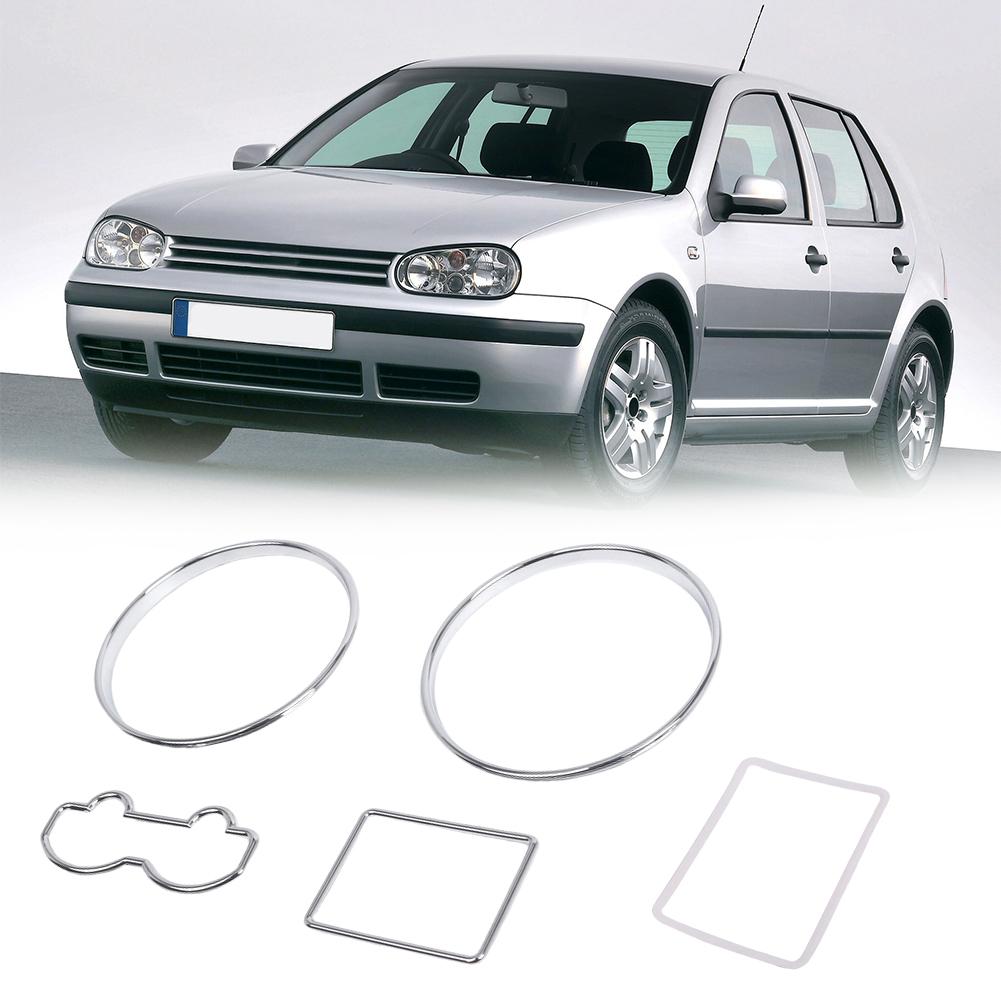 Chrome Speedometer Dash Rings Bezel Trim Silver Dashboard Bezel Rings for VW Passat 3B B5 1997-2001 Golf 1997-2003