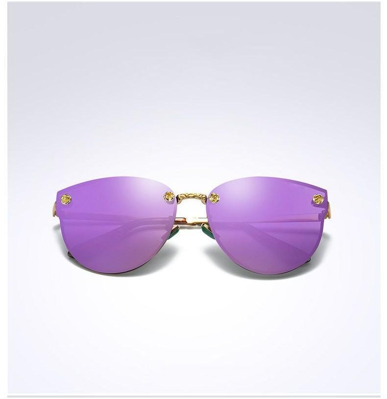 Stylish Steampunk Vintage Cat Eye Polarized Sunglasses For Fashionable Ladies