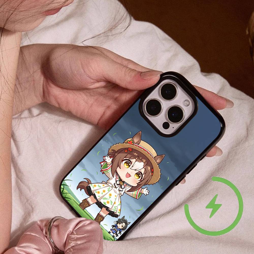 

Pretty D-Derby Uma Musume Magnetic Charging Cover Phone Case For IPhone 17 16 14 13 12 11 15 Pro Max For Magsafe Wireless iPhone 17 Air