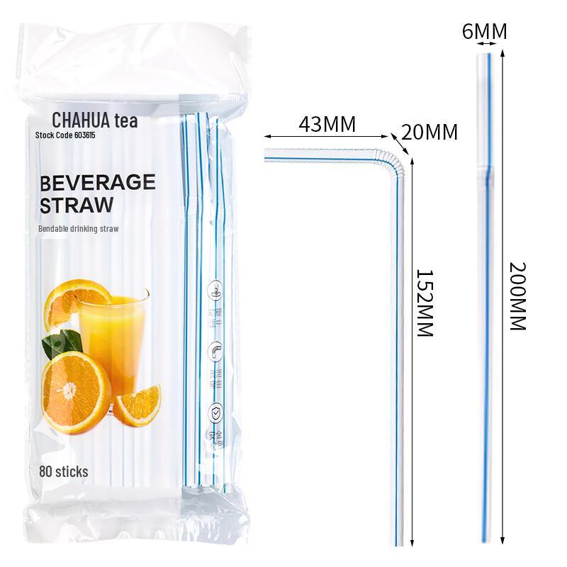 CHAHUA Disposable Plastic Straws