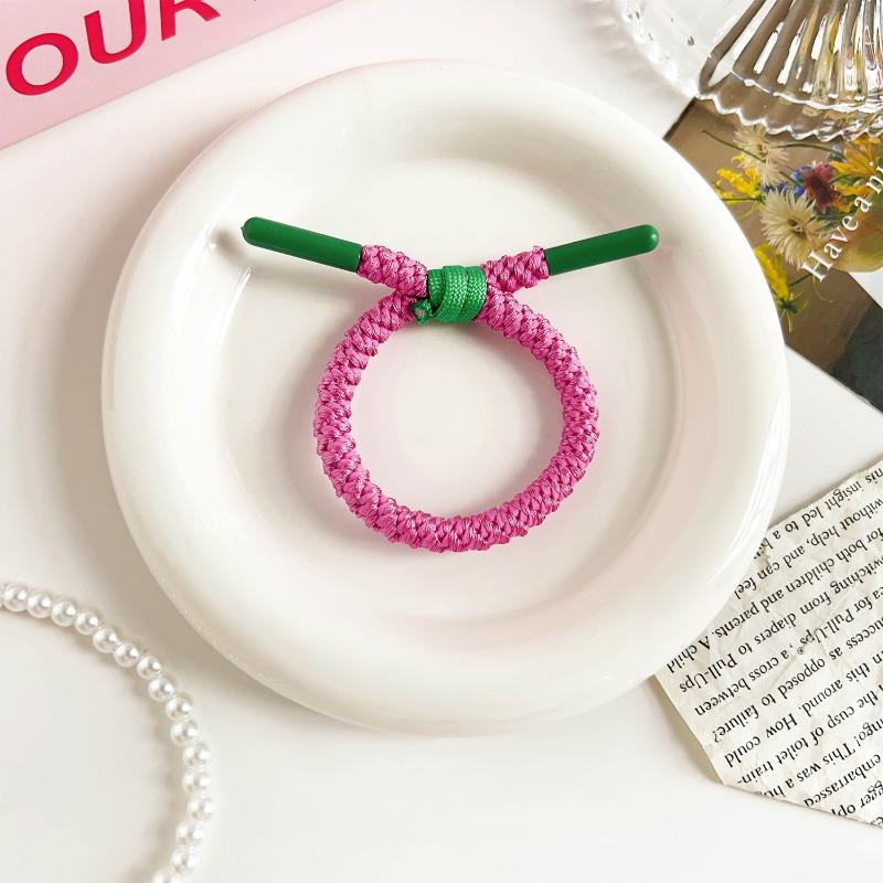 

Аксессуары для волос Резинки для волос Милый высокий хвост Плетеные резинки и резинки Green hat, pink