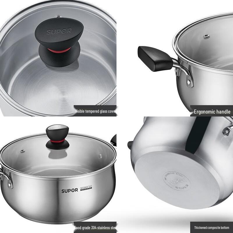 SUPOR 20cm Stainless Steel Multi-Purpose Pot