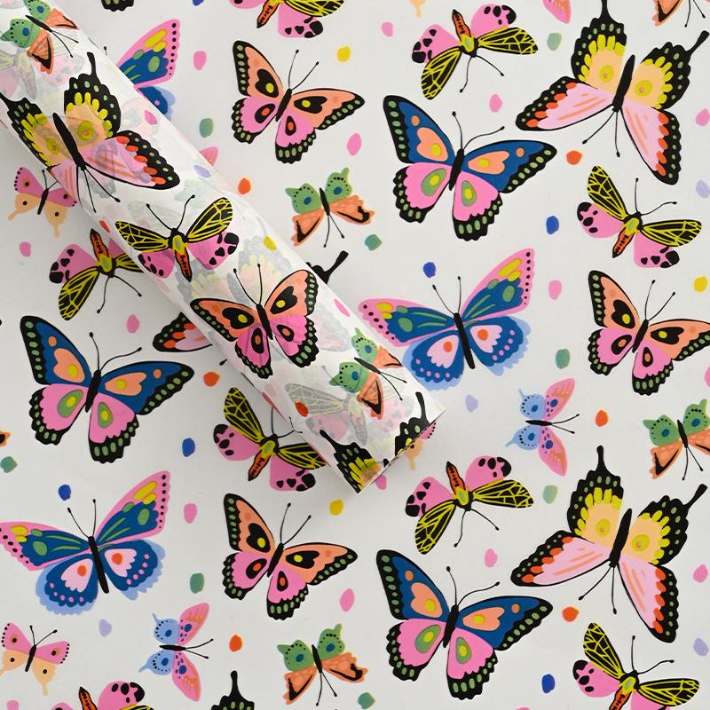 Christmas Tissue Paper Colorful Gift Wrapping Paper Christmas Tree Bowknot Print Paper Decorative For Party Decoration Wrapping