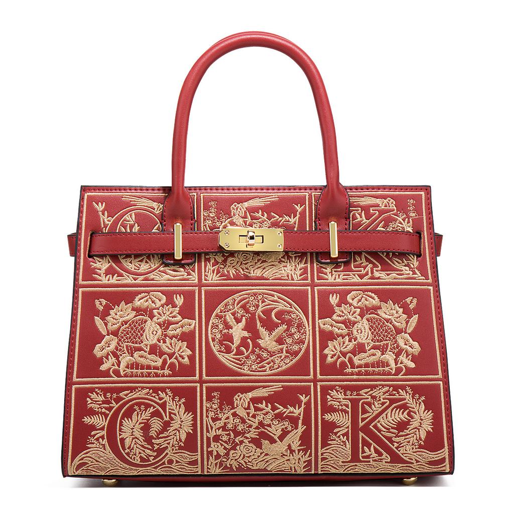 Mother'S Day Gift Embroidered Bride For Mother Red Wedding Bag Mother-In-Law High-End Handbag Messenger Women'S Bag