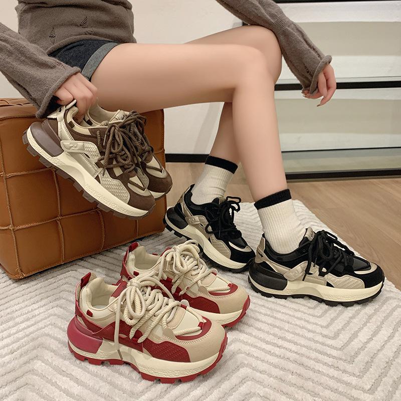 Height-increasing dad shoes women's autumn new popular thick-soled lightweight sports shoes retro versatile casual Forrest Gump shoes