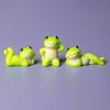 6Pcs Cartoon Frog Figurine Sitting Lying Frog Resin Statue Sculpture Home Office Desktop Car Dashboard Miniature Animal Decoration