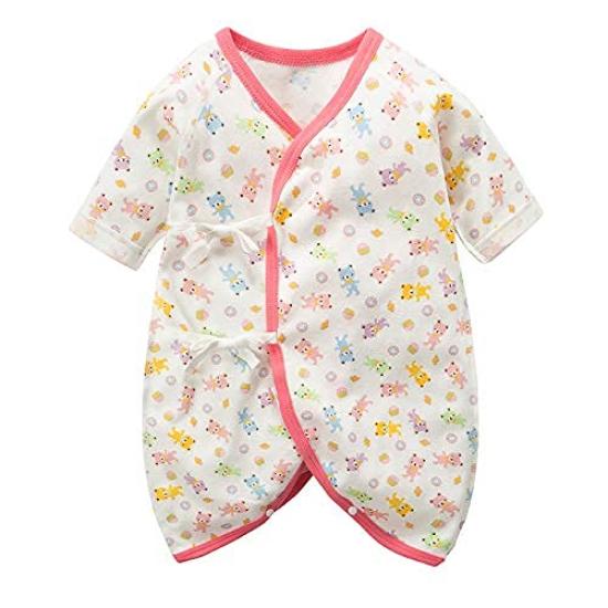 Litchii Guusii Newborn Baby Combi Short Cotton Baby Long Sleeve Underwear Cute Pink Underwear, 6-Piece Set, Undershirts, Undershirts, 100% Clothes,