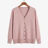 Spring Long-sleeved Knitted Sweater Solid Color Simple Temperament Cardigan with Women's Sweater Plus Size Coat, Catty