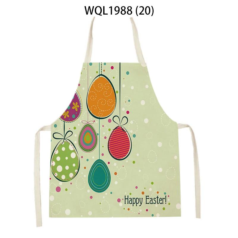 

Cartoon Rabbit Kitchen Apron Happy Easter Cooking Apron Dinner Party Adult Child Baking Accessories Apron Household Pinafore 47x38cm