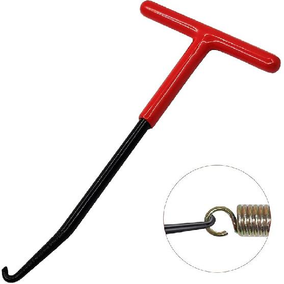 Motorcycle Exhaust Spring Hook, T Shaped Handle Exhaust Pipe Spring Puller Taller Hooks Tool with Rubber Coating for Motorcycle Vehicle Springs
