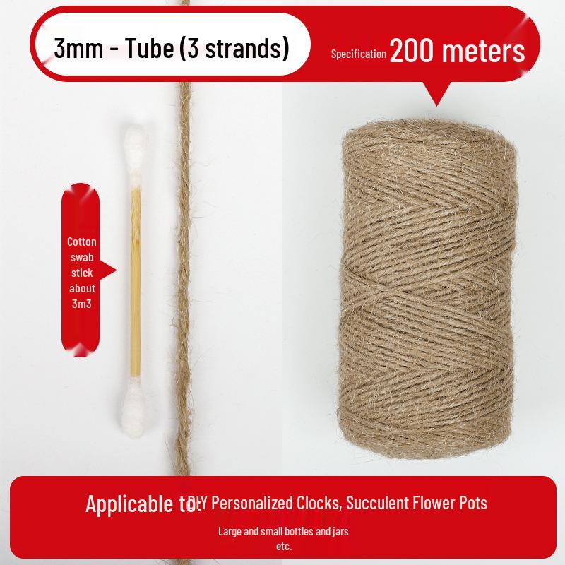 Hemp Rope: Handmade Thick String for DIY Weaving, Cat Scratching, Photo Wall Decor