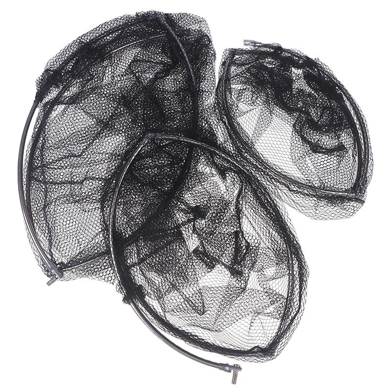 Nylon Fishing Nets Head Fishing Tackle Collapsible Detachable Handle Rhombus Mesh Hole Depth Folding Dip Net Durable Dip Net