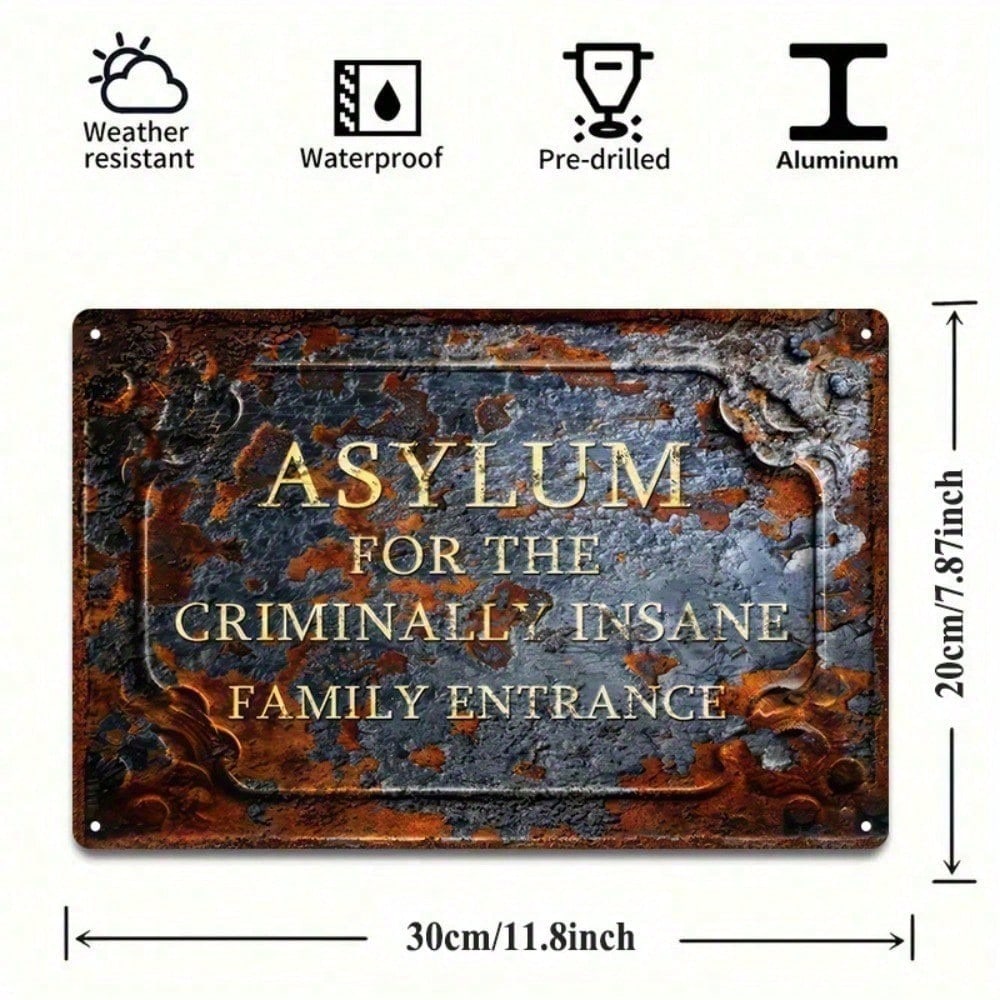 

1PC Fun Metal Tin Sign Home Decor Wall Art Aluminum Plaque Humorous Vintage Gift 20x30cm разноцветный