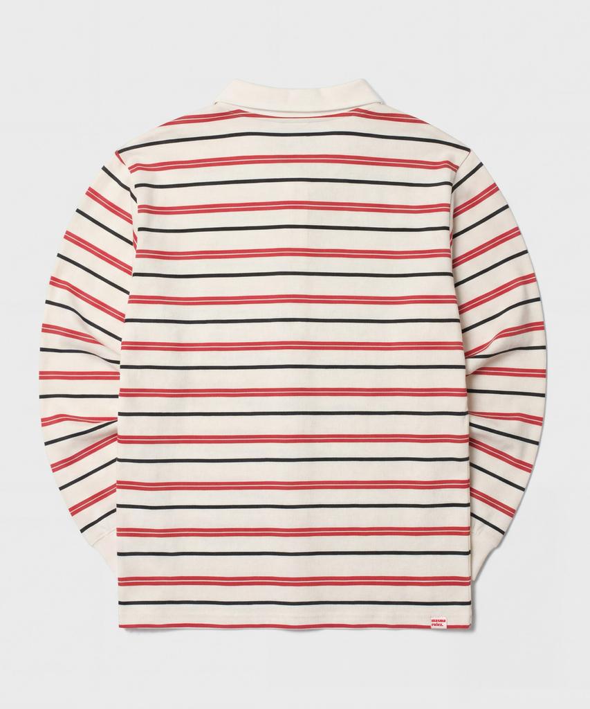 Maseumaluljeueopaeleol Multi Strip Collar Long Sleeve_Ivory