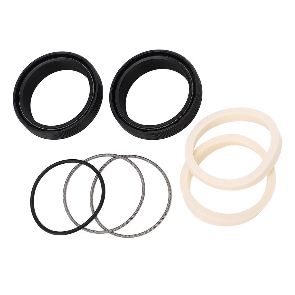 Front Fork Oil Seal Kit Stainless Steel Rubber Mountain Bike Front Fork Damper Oil Seals Replacement for 40mm Inner Tube