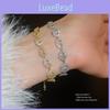 Geometric Zircon Pig Nose Bracelet With Cubic Zirconia For Women Gift