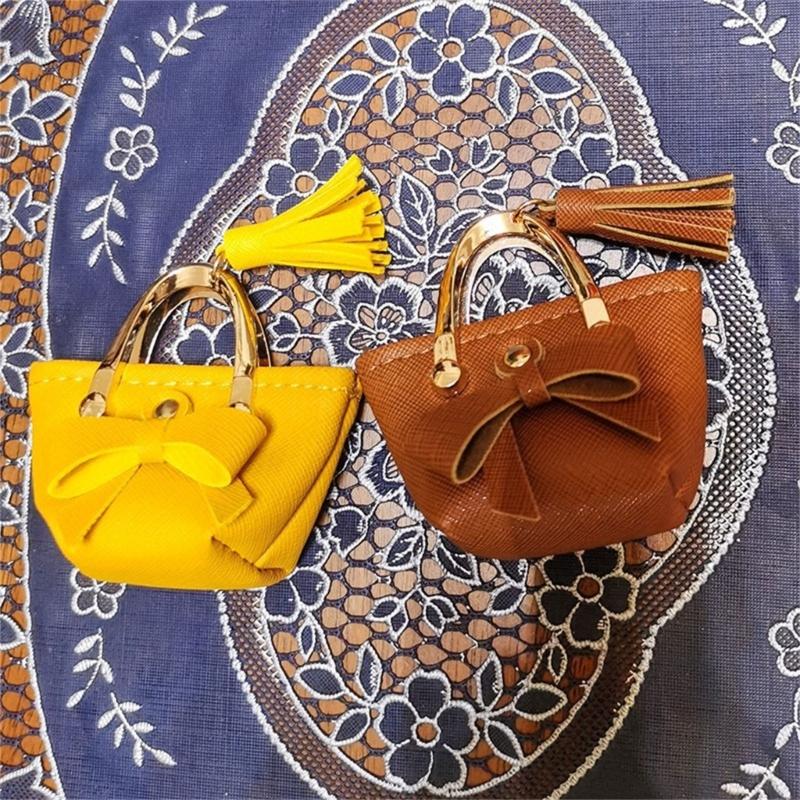 Stylish Mini Handbag for Dolls Fashionable Bowknot Action Figures Photo Props Mini Bag for 1/6 Dolls Accessories