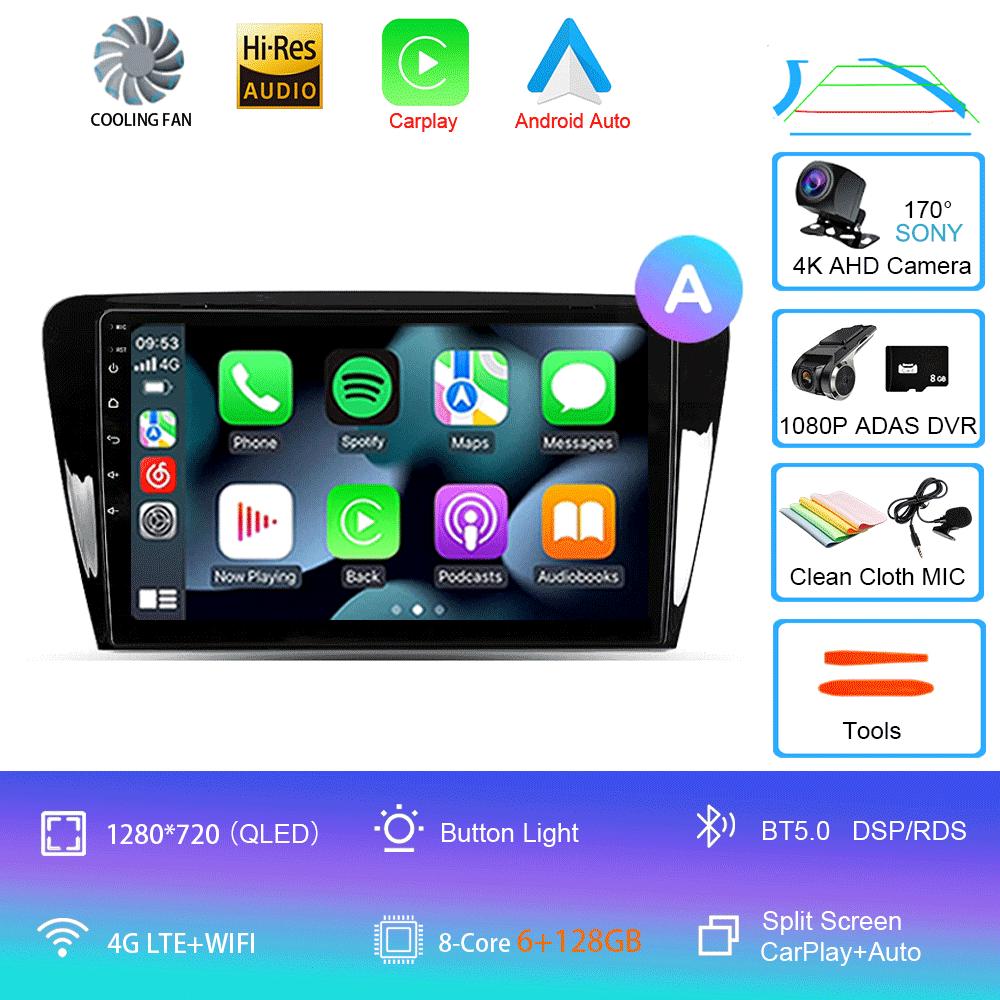 Android 14 Car Radio For Skoda Octavia 3 A7 2013 - 2018 Multimedia Video Player Navigation stereo GPS No 2din 2 din dvd