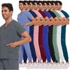 Lightweight Anti-wrinkle Surgical Uniform Woman Men Medical Nurse Scrub Set Soft Breathable Jogger Nursing Clinical Workwear
