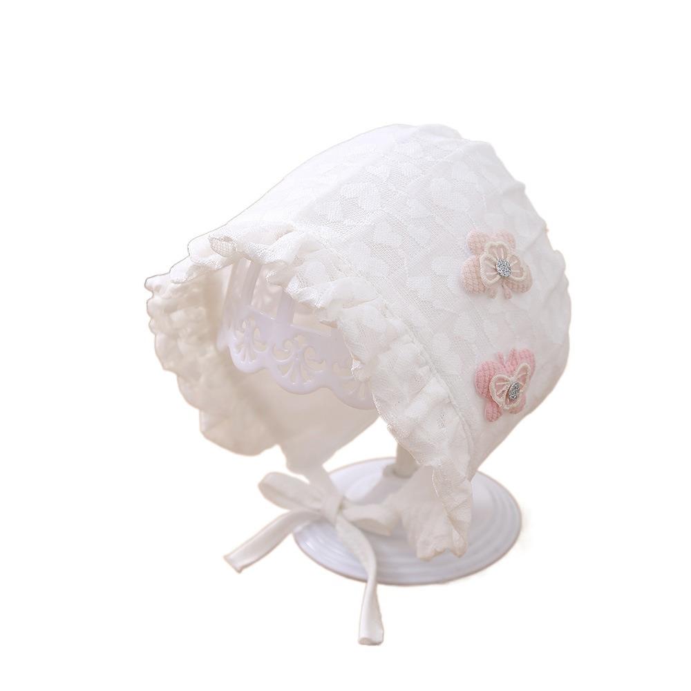 Lace Newborn Bonnets 0-12M Adjustable Sun Hat 2025 Infant Bonnet for Baby Girl