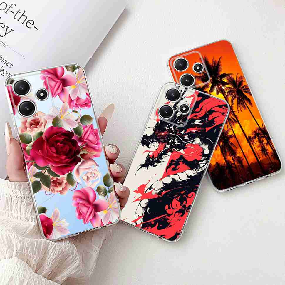 For Xiaomi Redmi Note 12R 5G Case Summer Little Daisy Lemon Soft Silicone TPU Cases For Redmi Note12R NOTE12R 23076RA4BC Shell
