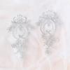 2pcs Organza Fabric Lace Applique Patch Handmade Craft DIY Sewing Lace Accessories  Quilting