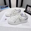 College style thick-soled versatile little white shoes women's autumn 2025 new breathable and lightweight flat-bottomed sports and leisure board shoes