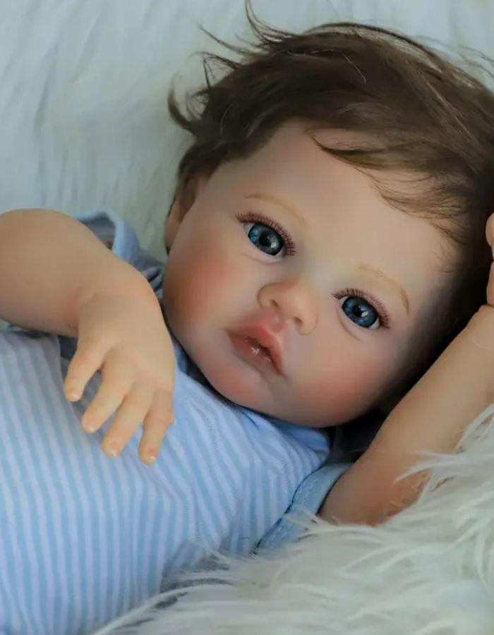 Wiedergeborene Babypuppe 50 cm/Geschenke für Mädchen/6 Zubehörteile