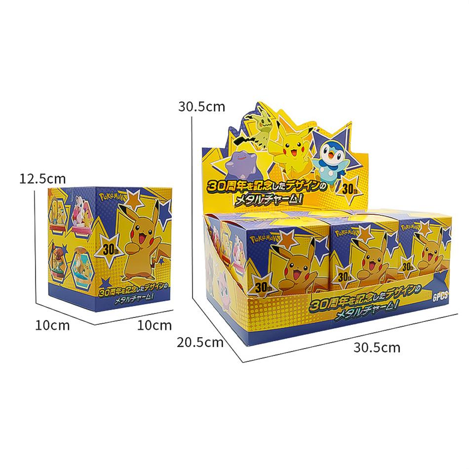 1-6pcs Pok É Mon Blind Box 30th Anniversary Commemorative Edition Pikachu Anime Models Desktop Decorations Pok É Mon Toys Gifts