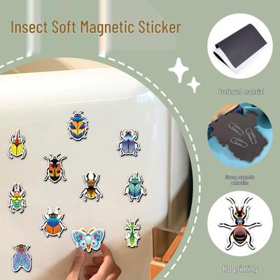 20-Piece Cute Animal Insect Magnets Set – Colorful, Waterproof, and Decorative Fridge Stickers