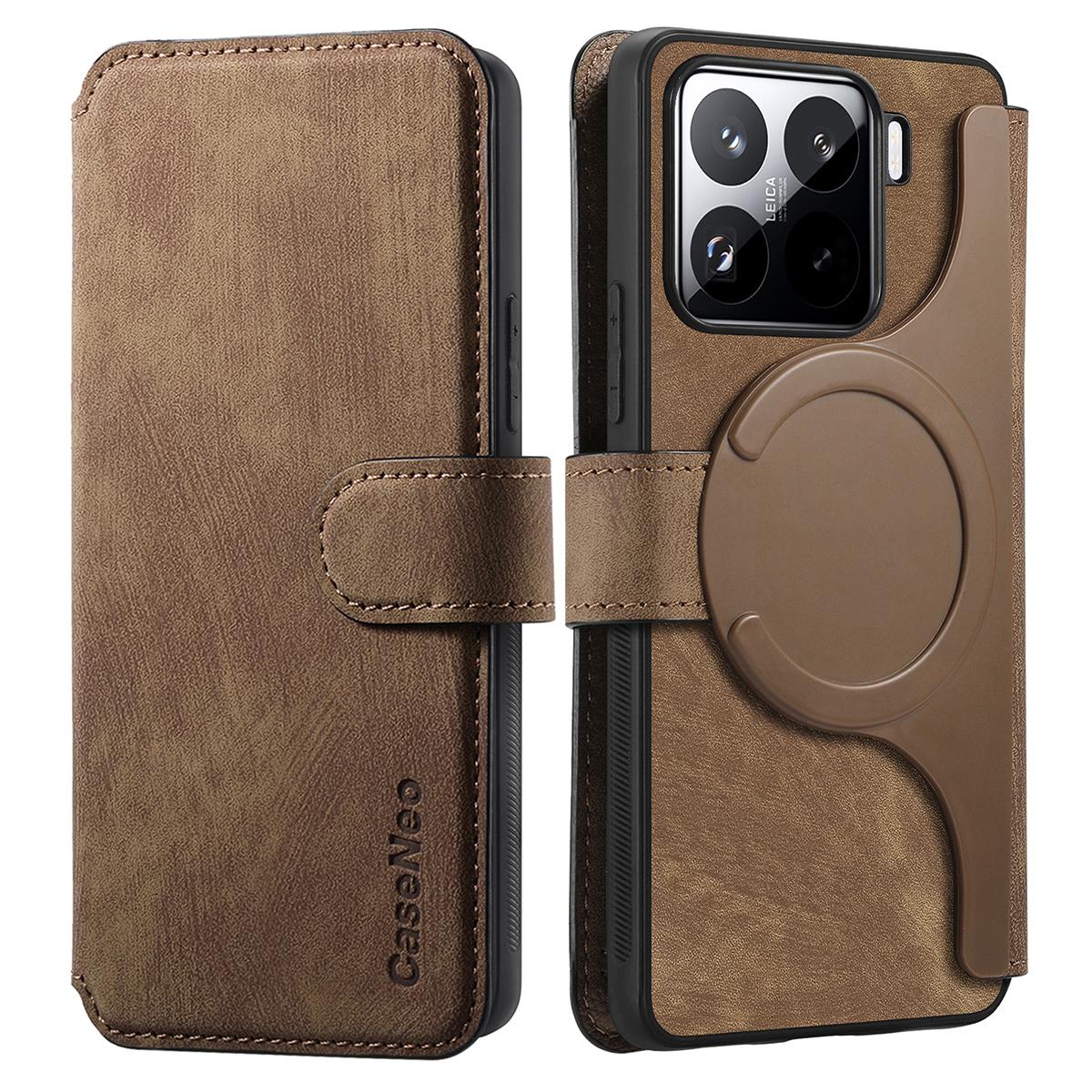 

Чехол CASENEO MW-03 для Xiaomi 15 со съемным кошельком, кожа+ТПУ, чехол для телефона B