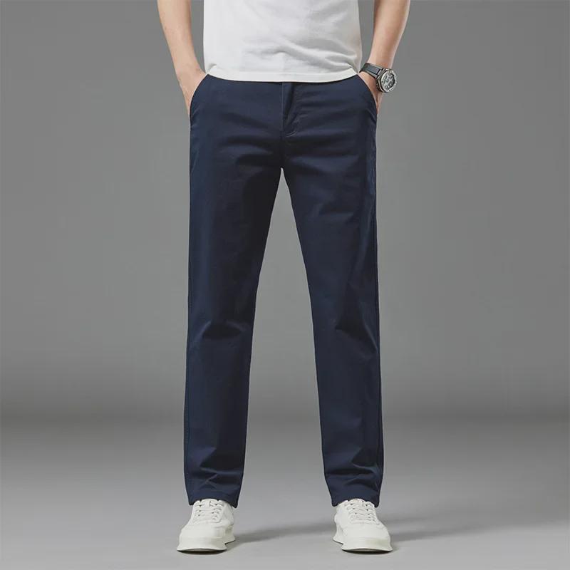 Herre High-End Mote Bomullsbukser - Lett Luksus, Casual og Trendy Rett Business-stil