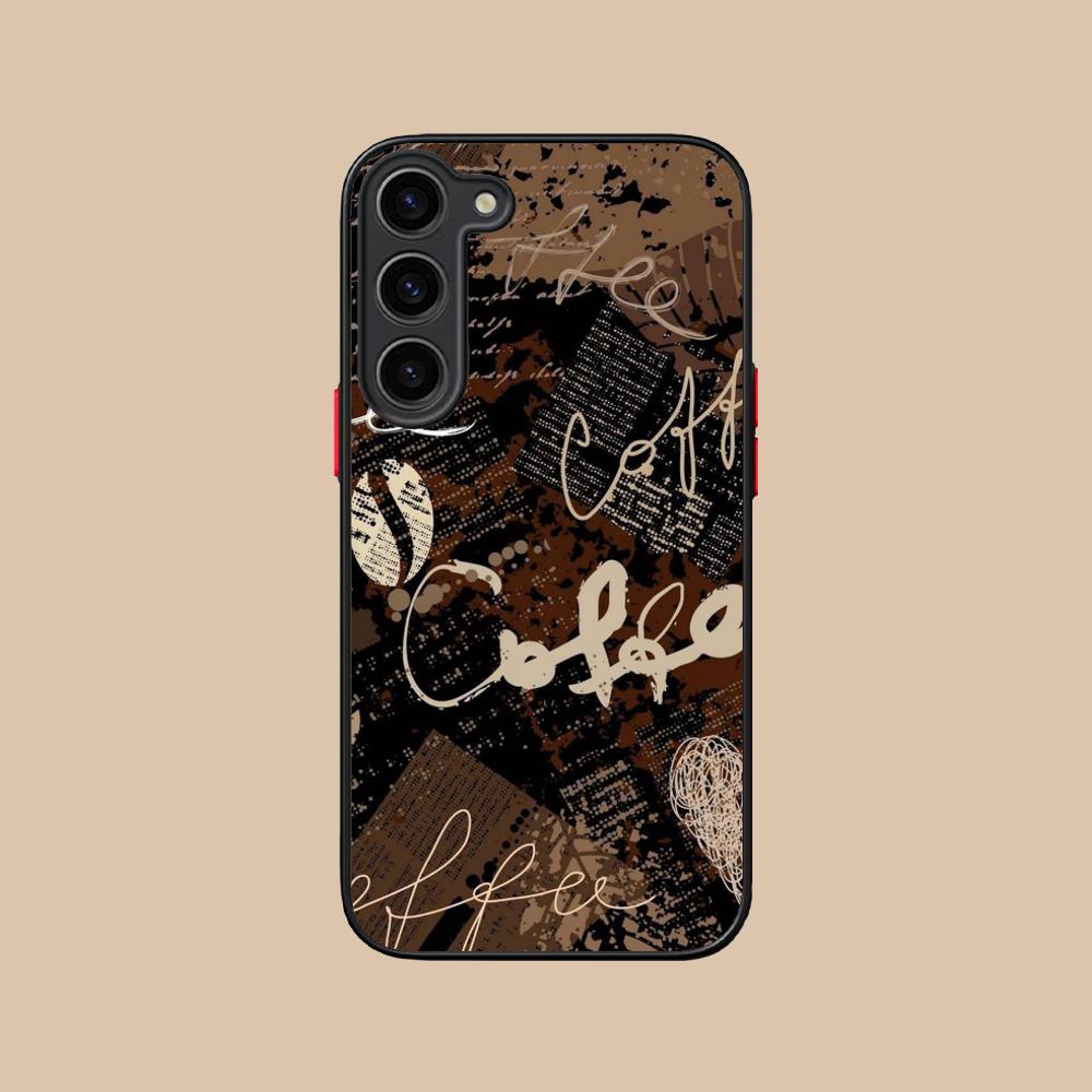 Coffee Beans Silicone Mobile Phone Case for Samsung Galaxy S26 S25 S24 S23 S22 S21 Plus FE Ultra Colorful Cover