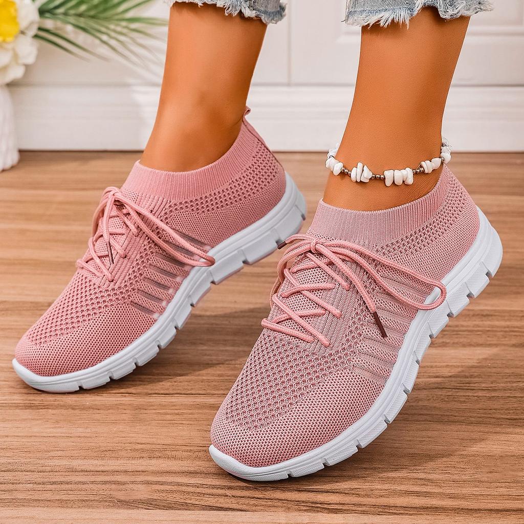 2025New Women's Sneakers Shoes Tennis Female Sport Gym Running Shoes Lace-Up Casual Shoes Mesh Breathable Zapatillas Mujer Woman